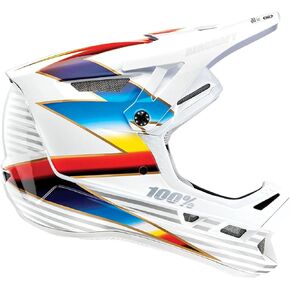 100% Aircraft Composite Downhill Mountain Bike/BMX Helmet - Lightweight & Breathable Fiberglass Shell MTB Cycling Helmet w/Visor and Chin Bar