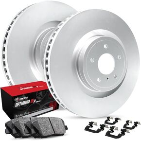 R1 Concepts Rear Carbon Brake Rotors + Optimum OEp Pads and Hardware Kit 1PB.20008.47
