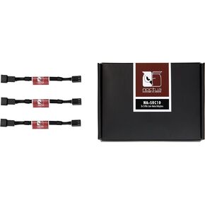 Noctua NA-SRC10, 3 Pin Low-Noise Adaptor Cables for PC Fans (Black)