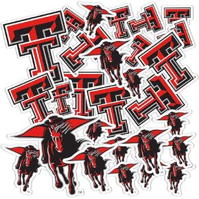 Desert Cactus Texas Tech University Sticker Red Raiders Stickers Vinyl Decals Laptop Water Bottle Car Scrapbook T1 (Type 1-1)