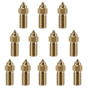 KOYOFEI 12PCS Brass Nozzles for Neptune 4 Plus, 3D Printer Parts High Speed 0.4mm Brass Nozzles Kit for ELEGOO Neptune 4 Plus, Neptune 4 Max