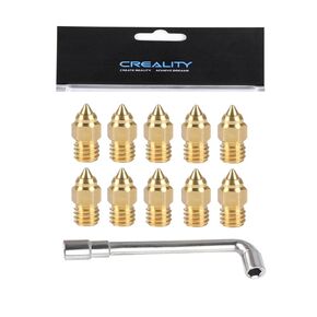 Creality Original Upgraded Sprite Extruder Copper Alloy Nozzle Kit, for Sprite Extruder Series/Spider Hotend 2.0/3.0/Ender 3 S1 Series/Ender 3 Neo Series/Ender 3 Series/, with 1pcs Nozzle Wrench