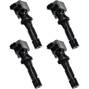 MAS Pack of 4Pcs Ignition Coils Replacement for Mazda 3 6 2006-2013 2.0L 2.3L 2.5L Replacement for C1683 UF540 L3G218100A 5C1740 3 Pins