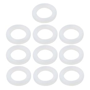 uxcell Silicone Flat Washers 31mm OD 21mm ID 3mm Thickness Sealing Gasket for Faucet Pipe Water Hose, White, Pack of 15