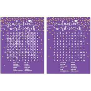 Andaz Press Royal Purple and Gold Glittering Graduation Water Bottle Labels, 20-Pack Graduation Party Favors Class of 2024 Graduation Water Bottle Stickers for Graduation