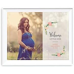 Andaz Press Floral Roses Girl Baby Shower Collection, Fancy Frame Gift Tag, It's a Girl!, 24-Pack