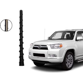 7 inch Flexible Rubber Short Antenna Compatible with Toyota SUVs Vans 4Runner 2002-2015, FJ Cruiser 2007-2014, Sienna 2003-2014, RAV4 2000-2008, Highlander 00-2007 Custom Radio AM FM Antenna Mast