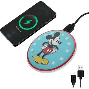 Disney Mickey Mouse Wireless Charging Pad- Wireless Charging Station Universally Compatible with All Qi Enabled Devices- Mickey Mouse Gifts for Adults and Fans of All Ages in Kuwait