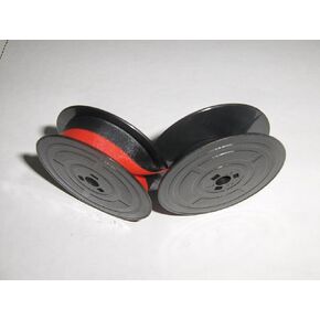 Original Olivetti A730, A770, Lexicon 80, Linea 88, Linea 98, Scribe, Standard, Studio 42, Studio 44, 45, 46, Tekne 3 and Valentine Typewriter Ribbon, OEM, Black and Red, Twin Spool by FJA Products