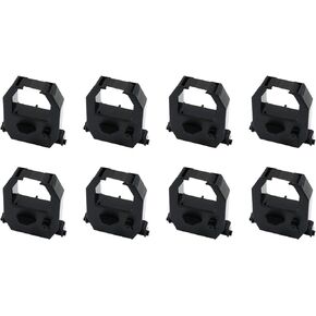 Printerfield 8 Pack Compatible Time Clock Ink Ribbon Replacement for Vertex TR810/ Amano PIX-21/ Amano PIX3000/ Amano EX-3000/ Amano EX-3500/ Amano EX-5000/ Amano BX-6000 - Black