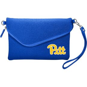 Littlearth Womens NCAA Pittsburgh Panthers 1 Pebble Fold Over Crossbody Purse, Team Color, 6"x 9" x 0.75"