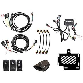 SuperATV DeluxeTurn Signal Kit for 2014-2019 Polaris Ranger Full Size XP 900 Crew With Dash-Mounted Turn Signal Rocker Switch - Plug and Play For Easy Installation!