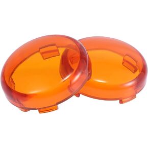 Motoforti 2pcs 59mm OD Yellow Front Rear LED Turn Signals Covers Light Lens Cover for Harley-Davidson XL883 1200 X48