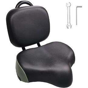 ZUKKA Bike Saddle with Backrest Replacement Comfortable Back Seat for Mountain Bike Tricycle Commuter Bike