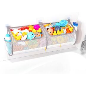 Ligereza 2-in-1 bath toy storage double capacity bath toy holder helps bath toy storage for tub classification, bath toy organizer for tub for kids to easily take favorite toys