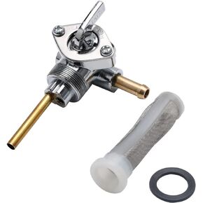 MaySpare Gas Tank Fuel Valve Petcock Switch Compatible with Harley Sportster Big Twin and Custom Tanks 1975-2006, 22mm Petcock Fuel Valve Left Spigot