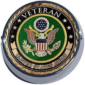 MotorDog69 Army Veteran Harley Horn Cover Coin Mount Set…