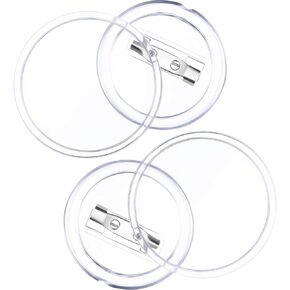 Sumind 36 Pack 1.5 Inch Acrylic Design Button Badge Clear Button Pin Badges Kit for Craft Supplies or DIY
