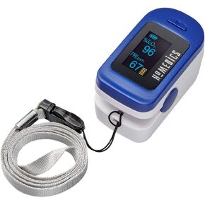 HoMedics Pulse Oximeter, Blood Oxygen Saturation Monitor with Easy One-Touch Operation, Fingertip Oximeter for Measuring Blood Oxygen and Pulse Rate