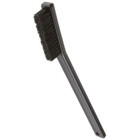 Weiler 99383 0.10" Wire Size, 6-1/2" X 1/2" Block Size, 4 X 15 No. Of Rows, Straight Black Nylon Bristles, Plastic Block, Small Hand Scratch Brush, Made in the USA