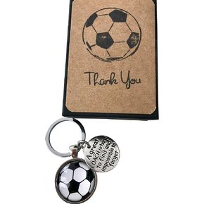 Unique Handmade Soccer Coach Appreciation Keepsake Key Chain with Gift Packaging for your Coach