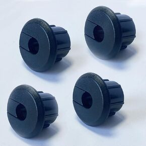 Bywen Furniture Wall Hole Bushing Cable Grommet for Starlink Ethernet Cable,Covering 3/4 inch Desk Holes,Universal Cable Management Wire Organizer Pass Through Holes Cover Kits,4 Pack (Black)