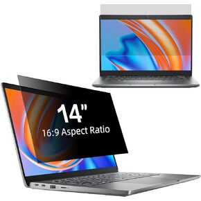 LUSA DESIGN Laptop Privacy Screen 14 Inch 16:9 Aspect Removable Anti Glare Blue Light Filter Protector, 14inch Computer Monitor Privacy Shield for laptop