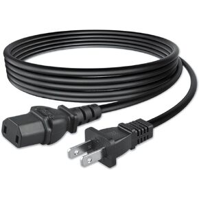 Aprelco 6.6ft/2m UL Listed 2-Prong AC Power Cord Cable Lead Replacement for Sony Bravia 32-85" TV 1-835-143-11 1-824-964-12 2-Slot Non-Polarized 10A 125V 18AWG