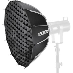 NEEWER 33.5"/85cm Bowens Mount Parabolic Softbox Dodecagon, Quick Release with Diffusers/Grid/Bag for Video Light Strobe CB60 CB200B MS60C MS150B S101 Vision 4 Q4 Compatible with Godox, NS7P