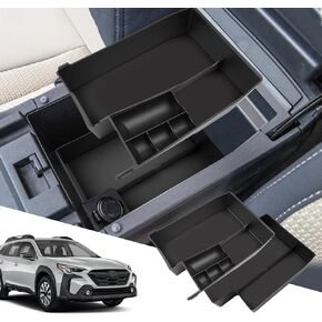 SXCY Fit for 2020-2022 2023 2024 2025 Subaru Outback Center Console Organizer 2023 2024 2025 Outback Accessories Armrest Console Tray 2023 2024 2025 Outback Console Organizer(Upper+Lower 2 PCS Box)