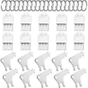 20pcs Paper Towel Dispenser Key, Plastic & Metal Toilet Paper Holder Dispenser Key Replacement with 20 Key Rings Compatible with Waffle Georgia Pacific for Professionals