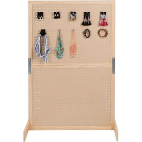 Standing Pegboard Display Jewelry and Accessory Organizer Screen - 32" W x 48"H - Perfect for Earrings, Necklaces, Bracelets, and Other Small Accessories