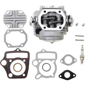 WOOSTAR 47mm Complete Cylinder Head 65mm Valves with A7TC Spark Plug Replacement for CRF70 TRX70 XR70 Dirt Pit Bike ATV 4 Wheeler Quad 70cc Engine
