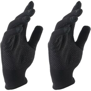 Gaming Finger Gloves Touch Screen Gloves, High-Sensitive Anti-Sweat Breathable Touch Finger Game Glove for Mobile Phone(Black)