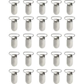 Andux 25 Pcs Metal Fasteners Clips Holders Clips Silver YJK-01