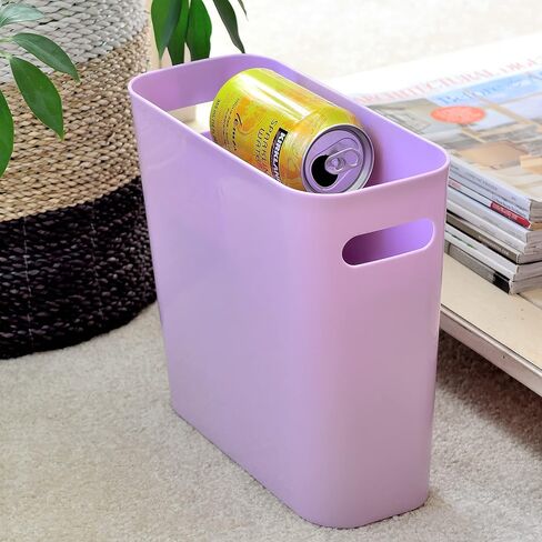 Youngever 1.5 Gallon Slim Trash Can, Plastic Garbage Container Bin, Small Trash Bin with Handles for Home Office, Living Room, Study Room, Kitchen, Bathroom (1 Pack Black) in Saudi Arabia