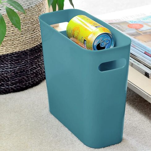 Youngever 1.5 Gallon Slim Trash Can, Plastic Garbage Container Bin, Small Trash Bin with Handles for Home Office, Living Room, Study Room, Kitchen, Bathroom (1 Pack Black) in Saudi Arabia