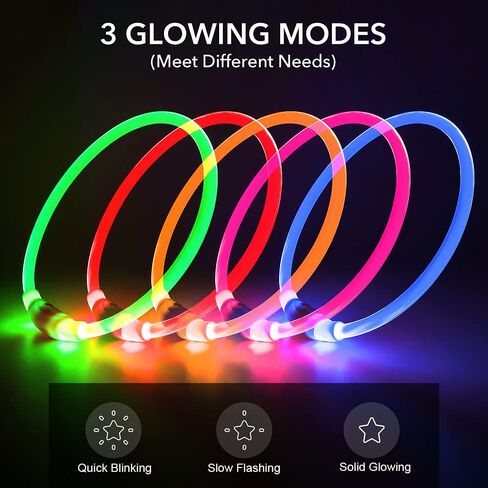 أطواق الكلاب المضيئة من BSEEN - طوق للكلاب بإضاءة LED متوهجة، طوق جرو مضاء قابل للقطع من مادة TPU، ضوء مشي للكلاب قابل لإعادة الشحن للكلاب الصغيرة والمتوسطة والكبيرة (أخضر) in Kuwait