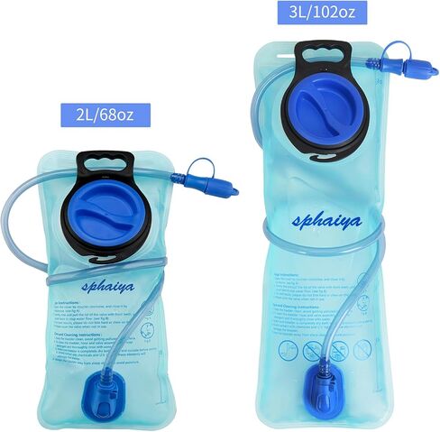 2 Pack Hydration Bladder 2L-3L with Cleaning Brush - Wide Opening, Leak Proof Water Reservoir for Hiking Cycling Running Camping Backpack - BPA Free in Saudi Arabia