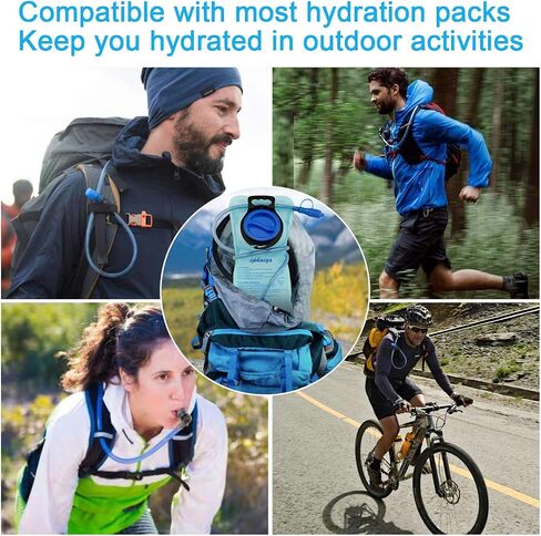 2 Pack Hydration Bladder 2L-3L with Cleaning Brush - Wide Opening, Leak Proof Water Reservoir for Hiking Cycling Running Camping Backpack - BPA Free in Saudi Arabia