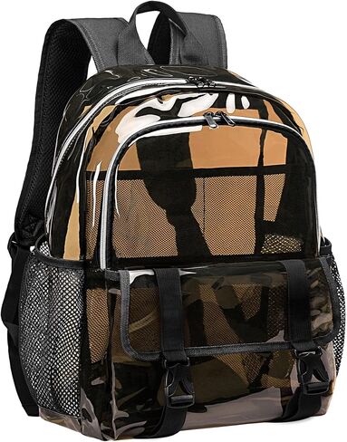 Clear Backpack, Large Clear Bag Stadium Heavy Duty PVC Transparent See Through Backpacks for Boys with Dinosaurs Print in Kuwait