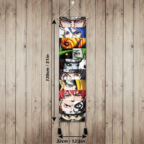 Hanging Anime Canvas tapestry Decoration series | Manga posters Wall Art Banner Wall hanging | 32 x 130 cm (Character eyes) in Saudi Arabia