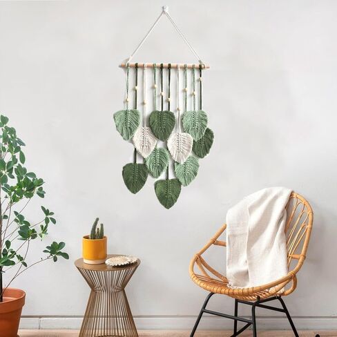 sdlanhuagroup اليد المنسوجة ورقة شرابة مكرميه نسيج داخلي الجدار شنقا الديكور رائعة البوهيمي نمط عشرة أوراق ديكور المنزل غرفة المعيشة غرفة نوم شقة حفل زفاف in Kuwait