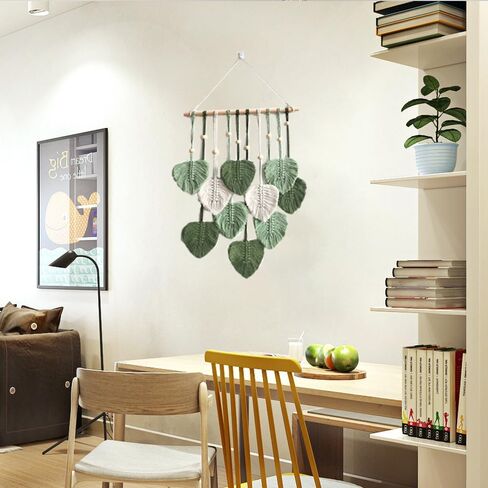 sdlanhuagroup اليد المنسوجة ورقة شرابة مكرميه نسيج داخلي الجدار شنقا الديكور رائعة البوهيمي نمط عشرة أوراق ديكور المنزل غرفة المعيشة غرفة نوم شقة حفل زفاف in Kuwait