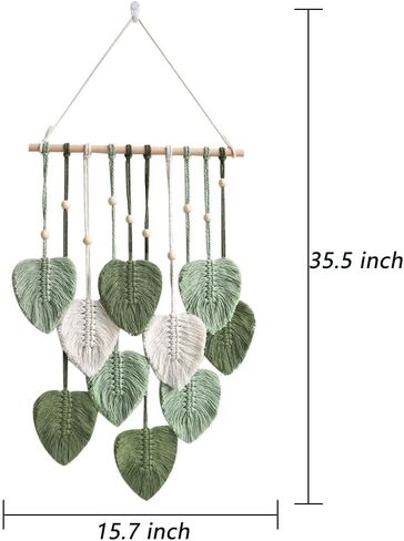 sdlanhuagroup اليد المنسوجة ورقة شرابة مكرميه نسيج داخلي الجدار شنقا الديكور رائعة البوهيمي نمط عشرة أوراق ديكور المنزل غرفة المعيشة غرفة نوم شقة حفل زفاف in Kuwait