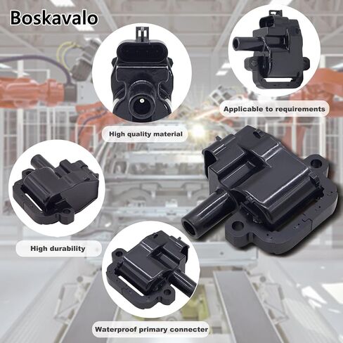 حزمة ملف الإشعال Boskavalo متوافقة مع hevrolet CTS Avalanche Camaro Corvette Silverado Yukon Firebird V8 5.7L 8.1L بديل لـ C1144 UF192 12556450 12558948، مجموعة من 8 in Kuwait