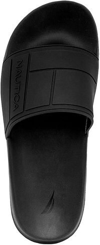 Nautica Men's Open Toe Slide Sandals - Comfortable Indoor & Outdoor Shower Slippers in Kuwait