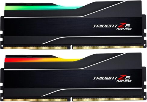 G.SKILL Trident Z5 Neo RGB Series (AMD Expo) DDR5 RAM 48GB (2x24GB) 6000MT/s CL40-48-48-96 1.35V Desktop Computer Memory UDIMM - Matte Black (F5-6000J4048F24GX2-TZ5NR) in Saudi Arabia