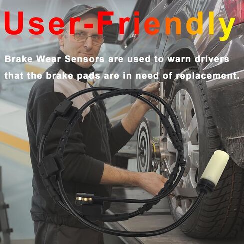 FTTYUHU Front and Rear Brake Pad Wear Sensor 34356792572, 34356792573 for Mini Cooper R55 R56 2010-2014 in Kuwait