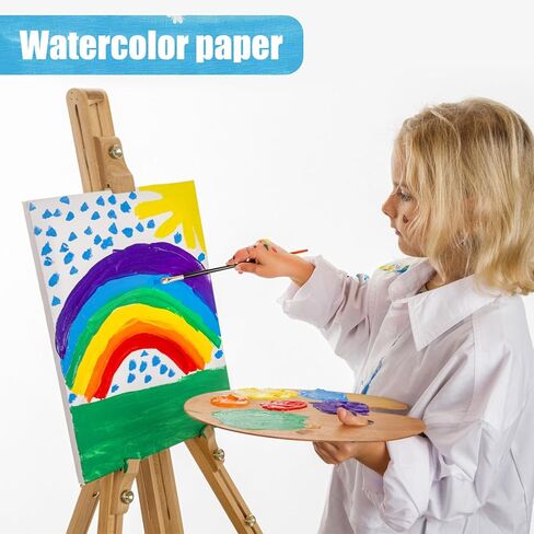 120 ورقة من ورق الألوان المائية 140 رطل/300 جرام لكل متر مربع من ورق الألوان المائية بالضغط البارد من القطن للطلاب البالغين والفنانين ومستلزمات الرسم الفنية (8.5 * 11 بوصة) in Kuwait